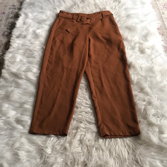 Cute belted high waisted pants - Picture 2 of 3